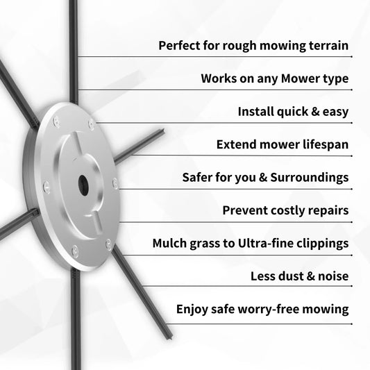6-Stream String Lawn Mower Blade – Universal Heavy-Duty Weed Trimmer Head