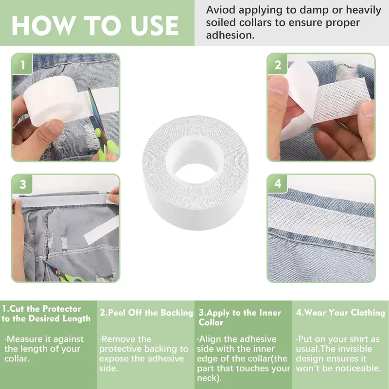 🔥Last Day 50% OFF🎁2 Rolls Invisible Sweat Pads & Collar Protectors for Shirts – Unisex Sweat Guard