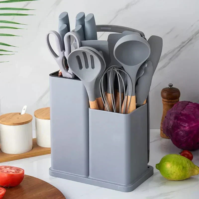 طقم أدوات المطبخ الأساسية من 19 قطعة