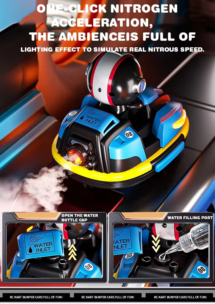 2 Player RC Battle Bumper Car Toy + Football Fork | Lower Your Kids Screen Time