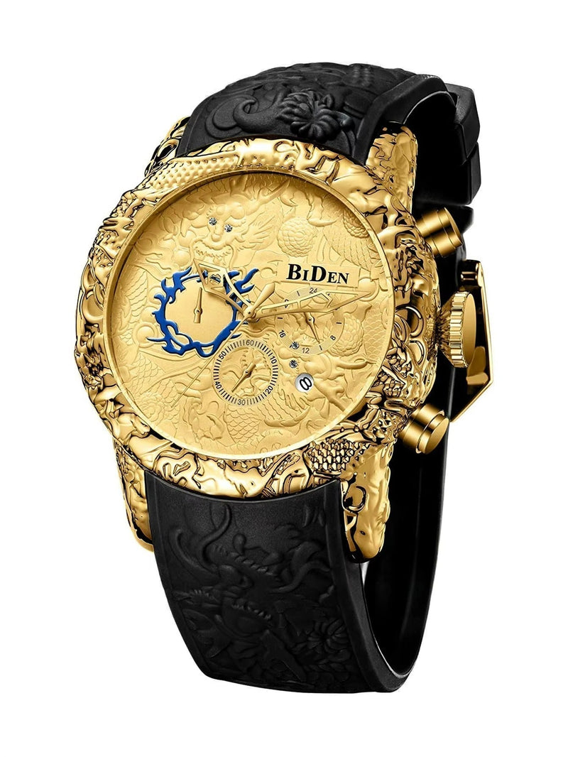 Biden Black Luxury Watch with Box detail view